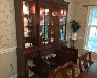 Federal Style China Cabinet, 86 inches by 86 inches , 3 parts
