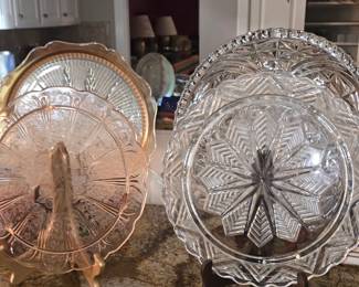 Pink Depression and Crystal Platters