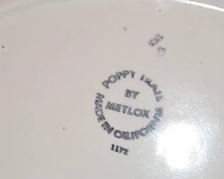 Vintage Metlox Poppy Trail Dishes from California