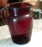 Ruby Red Water Pitcher