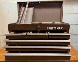 Craftsman Toolbox in good working order, near perfect condition for age, and has the key for the lock.