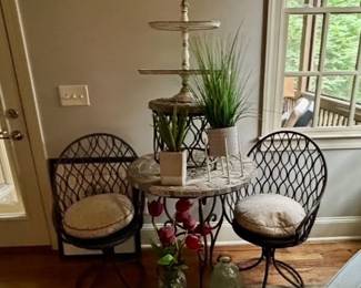 Wrought iron bistro set