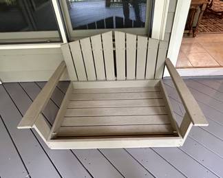 Wooden porch dog bed