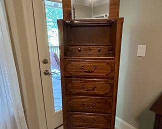 Vintage French Provincial lingerie chest with mirror