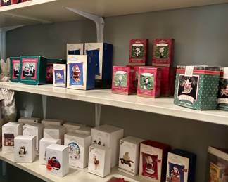 Hallmark Keepsake Christmas ornaments collection, large lot with boxes