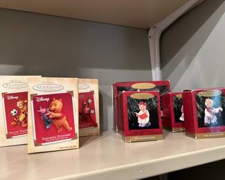 Hallmark Keepsake Ornaments lot, Disney & Bearingers, boxed