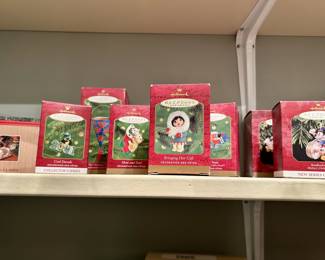 Hallmark Keepsake Ornaments lot, boxed, ~9 pieces