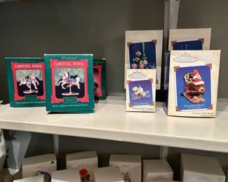 Hallmark Keepsake Ornaments lot, Carousel Horses & Collector Series