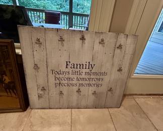 Wooden Family photo clip display board