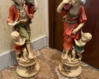 Vintage Chalkware Statues