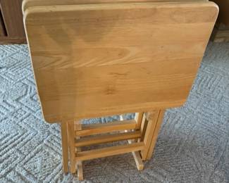 Folding TV tables set of 4