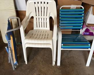 Patio and beach chairs