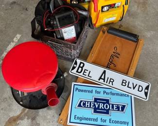 Mechanics Lot Winch, Jumpstart Boxes And Creepers