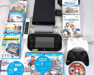 Wii U Console and Games with Controllers