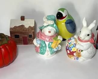 Cookie Jars 6 Jars Featuring Holidays And More