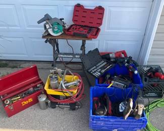 XL Tool Lot Featuring Milwaukee, Craftsman, Wagner, And More