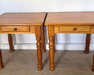 Set Of Side Tables Golden Oak Look