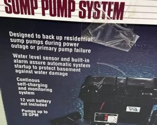 Water Ace 12 Volt Battery Back Up Sump Pump System
