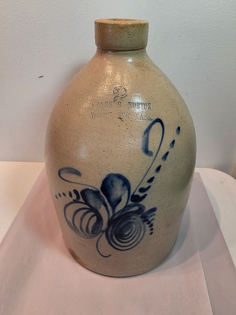 Stoneware Crock Frank B Norton Worcester Ma
