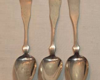 3 Coin Silver Spoons Lewis And Co