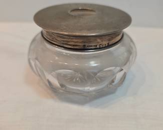 Powder Jar With Sterling Silver Topper