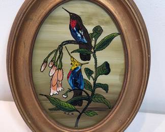 Glass Bird Painting