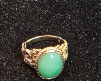 14k Gold With Jadeite Ring