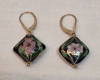 14k Gold With Enamel Earrings
