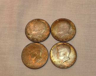 4 Kennedy Half Dollars
