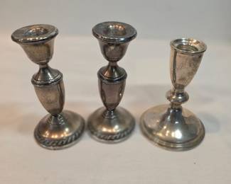Weighted Sterling Candle Holders
