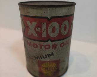 Shell X100 Oil Can Empty