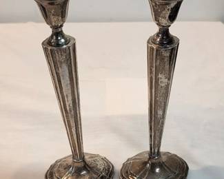 Weighted Sterling Silver Candlestick Holders