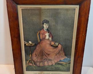 Colored And Framed Carrier And Ives Lithograph The...