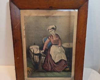 Carrier And Ives Framed Colored Lithograph A Year 