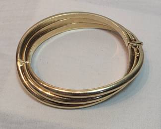 14k Gold Triple Interlocking Bracelet