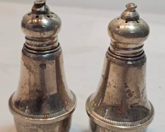 Weighted Sterling Salt And Pepper Shakers