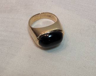 14k Gold With Onyx Ring