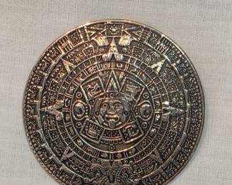 Mexican Sterling Mayan Souvenir Brooch