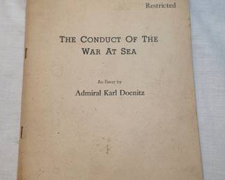The Conduct Of The War At Sea By Karl Doenitz Rest...