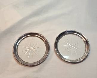 Sterling Border Glass Trivets