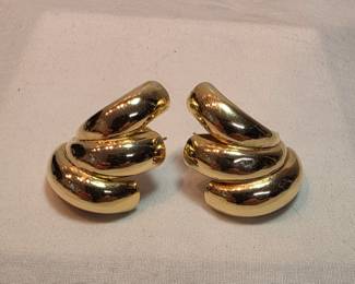 Vintage Italian Style 14k Gold Earrings