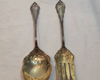 Pair Of Sterling Silver Servers