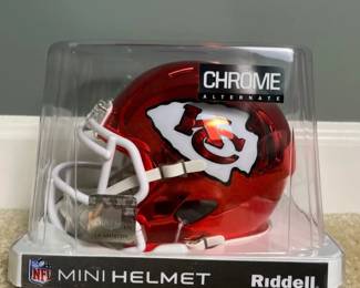 Authenticated Patrick Mahomes Signed Chrome Kansas City Chiefs Mini Riddell Helmet