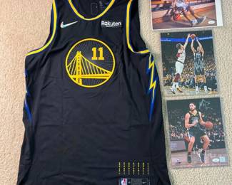 Authenticated Klay Thompson Signed Golden State Warriors Nike City Edition Jersey  Signed Photos