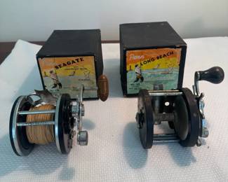 Vintage Penn Fishing Reels Lot Seagate No. 125 Long Beach No. 60 w Original Boxes