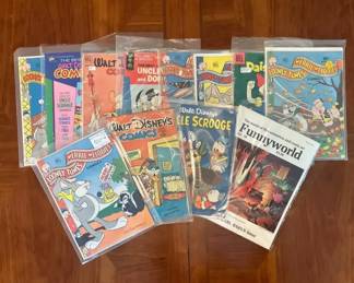 Vintage Comics Lot Walt Disney, Looney Tunes, Funnyworld 12 Issues