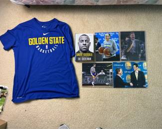Authenticated Photos W Golden State Warriors Lot. Shirt, Books, Photos