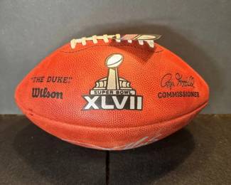 Super Bowl XLVII Football Signed By Joe Flacco