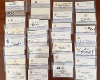 Signed and Unsigned Political More Business Cards, Barack Obama, Steve Jobs, Steve Wozniak, More