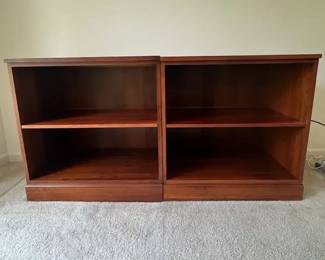 Ethan Allen Solid Wood Bookcases  Set of 2 Bookshelves  Made in America